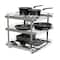 Household Essentials Glidez Chrome-Plated Steel Triple-Sliding Storage Organizer